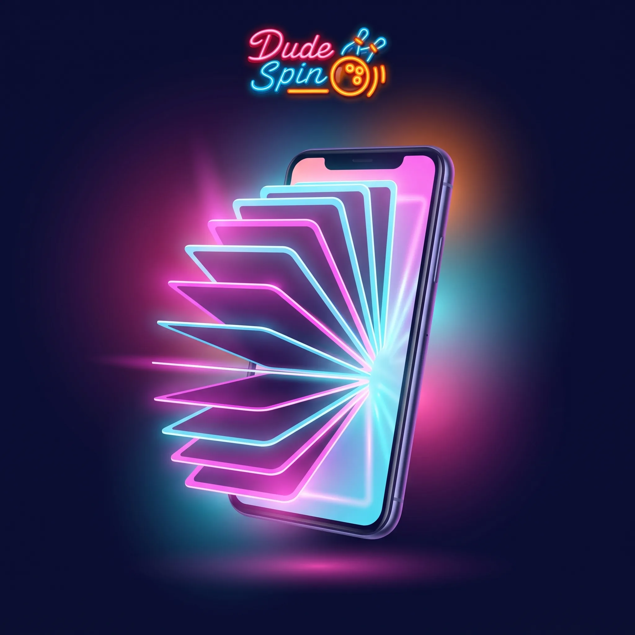 Smartfon z neonowymi kartami Dude Spin